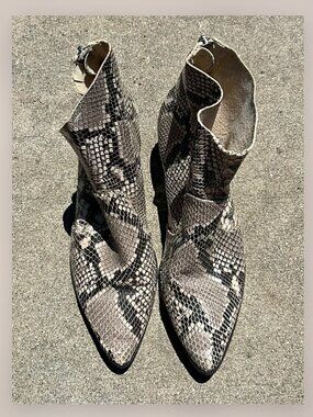 Steve Madden snakeskin booties